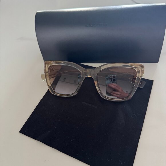 Saint Laurent Accessories - New YSL 276 Sunglasses Champagne w/ Case